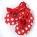 Newborn Girl Baby Infant Toddler Bow Dot Crib Pram Soft Sole Shoes