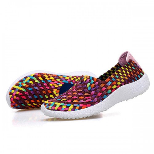 Women Hollow Out Casual Slip On Knitting Outdoor Shoes Women Hollow Out Casual Slip On Knitting Outdoor Shoes
