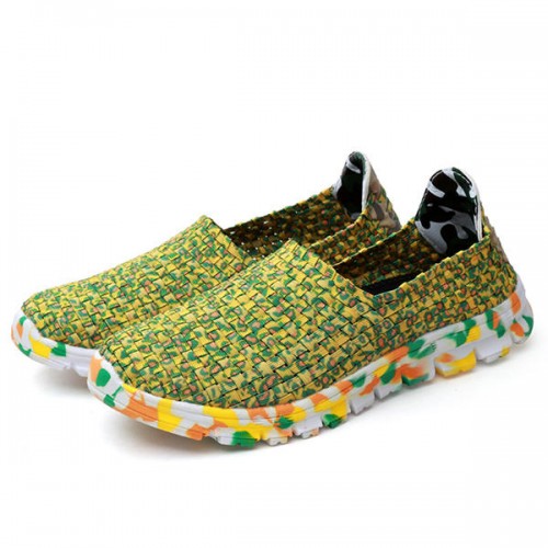 US Size 5-11 Women Hand-made knitting Shoes Casual Comfortable Breathable Camouflage Flats Shoes US Size 5-11 Women Hand-made knitting Shoes Casual Comfortable Breathable Camouflage Flats Shoes
