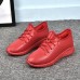 Red Color Comfy Lace Up Sneakers Casual Shoes Red Color Comfy Lace Up Sneakers Casual Shoes