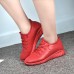 Red Color Comfy Lace Up Sneakers Casual Shoes Red Color Comfy Lace Up Sneakers Casual Shoes