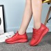 Red Color Comfy Lace Up Sneakers Casual Shoes Red Color Comfy Lace Up Sneakers Casual Shoes