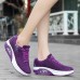 Women Breathable Platform Rocker Sole Mesh Lace Up Trainers Women Breathable Platform Rocker Sole Mesh Lace Up Trainers