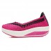 Colorful Knitted Slip On Rocker Sole Shoes For Women Colorful Knitted Slip On Rocker Sole Shoes For Women