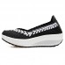 Colorful Knitted Slip On Rocker Sole Shoes For Women Colorful Knitted Slip On Rocker Sole Shoes For Women