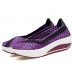 Colorful Knitted Slip On Rocker Sole Shoes For Women Colorful Knitted Slip On Rocker Sole Shoes For Women
