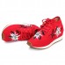 Chinese Embroidered Lace Up Casual Round Toe Shoes