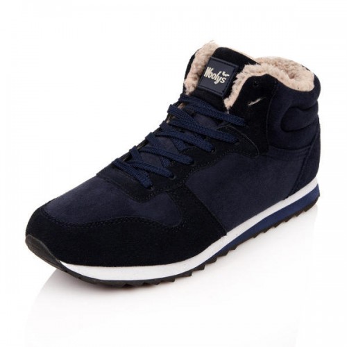 Large Size Lace Up Warm Wool Lining Round Toe Snow Casual Shoes Large Size Lace Up Warm Wool Lining Round Toe Snow Casual Shoes