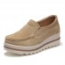 Women Platforms Slip On Casual Suede Comfy Thick Heel Shoes Women Platforms Slip On Casual Suede Comfy Thick Heel Shoes