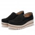 Women Platforms Slip On Casual Suede Comfy Thick Heel Shoes Women Platforms Slip On Casual Suede Comfy Thick Heel Shoes