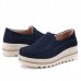 Women Platforms Slip On Casual Suede Comfy Thick Heel Shoes Women Platforms Slip On Casual Suede Comfy Thick Heel Shoes
