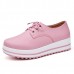 Lace Up Platform Heels Sneakers Round Toe Soft Sole Shoes Lace Up Platform Heels Sneakers Round Toe Soft Sole Shoes