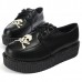 Women's Platform Oxford Shoes Retro Skull Heads Lace-Up Flats Women's Platform Oxford Shoes Retro Skull Heads Lace-Up Flats