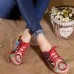Embroidered Flower Platform Lace Up Folkways Casual Shoes Embroidered Flower Platform Lace Up Folkways Casual Shoes