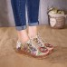 Embroidered Flower Platform Lace Up Folkways Casual Shoes Embroidered Flower Platform Lace Up Folkways Casual Shoes
