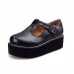 Women Flats Creeper T-Straps Round Toe High Platform Shoes Women Flats Creeper T-Straps Round Toe High Platform Shoes
