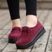 Suede Platforms Lace Up Casual Fashion Shoes For Women Suede Platforms Lace Up Casual Fashion Shoes For Women
