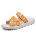Bandage Buckle Slip On Wedge Sandals Soft Leather Slip On Beach Slipper Sandals Bandage Buckle Slip On Wedge Sandals Soft Leather Slip On Beach Slipper Sandals