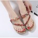 US Size 5-10 Women Bohemian Casual Beach Soft Flat Sandals US Size 5-10 Women Bohemian Casual Beach Soft Flat Sandals