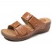 LOSTISY Large Size Casual Comfy Slippers Hook Loop Wedge Sandals LOSTISY Large Size Casual Comfy Slippers Hook Loop Wedge Sandals