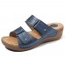 LOSTISY Large Size Casual Comfy Slippers Hook Loop Wedge Sandals LOSTISY Large Size Casual Comfy Slippers Hook Loop Wedge Sandals