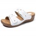LOSTISY Large Size Casual Comfy Slippers Hook Loop Wedge Sandals LOSTISY Large Size Casual Comfy Slippers Hook Loop Wedge Sandals
