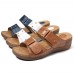 LOSTISY Large Size Casual Comfy Slippers Hook Loop Wedge Sandals LOSTISY Large Size Casual Comfy Slippers Hook Loop Wedge Sandals