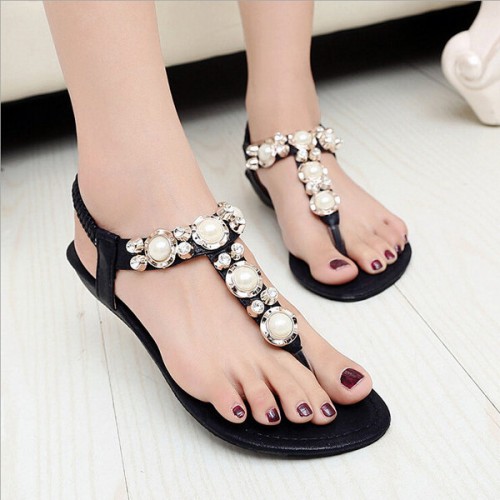 Women Sandal Shoes Flip Flops Strap Flat Strappy Rhinestone Sandals Women Sandal Shoes Flip Flops Strap Flat Strappy Rhinestone Sandals