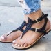 Women Summer Roman Sandals Metal Button Casual Shoes Women Summer Roman Sandals Metal Button Casual Shoes