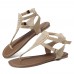 Women Summer Roman Sandals Metal Button Casual Shoes Women Summer Roman Sandals Metal Button Casual Shoes