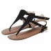 Women Summer Roman Sandals Metal Button Casual Shoes Women Summer Roman Sandals Metal Button Casual Shoes