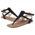 Women Summer Roman Sandals Metal Button Casual Shoes Women Summer Roman Sandals Metal Button Casual Shoes