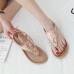 Bohemian Rhinestone Elastic Band Flat Sandals Bohemian Rhinestone Elastic Band Flat Sandals