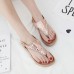 Bohemian Rhinestone Elastic Band Flat Sandals Bohemian Rhinestone Elastic Band Flat Sandals