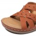 LOSTISY Massage Insole Slippers Cross Wedge Sandals LOSTISY Massage Insole Slippers Cross Wedge Sandals