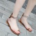 Roman Metal Chain Women Shoes Clip Toe Sandals Roman Metal Chain Women Shoes Clip Toe Sandals