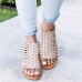US Size 5-12 Roman Hollow Out Zipper Peep Toe Flat Sandals US Size 5-12 Roman Hollow Out Zipper Peep Toe Flat Sandals