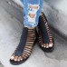 US Size 5-12 Roman Hollow Out Zipper Peep Toe Flat Sandals US Size 5-12 Roman Hollow Out Zipper Peep Toe Flat Sandals