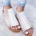 US Size 5-12 Roman Hollow Out Zipper Peep Toe Flat Sandals US Size 5-12 Roman Hollow Out Zipper Peep Toe Flat Sandals