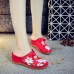 Women Flower Embroidery Comfortable Casual Wedge Sandals Women Flower Embroidery Comfortable Casual Wedge Sandals