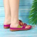 SOCOFY Genuine Leather Flowers  Clip Toe Casual Sandals SOCOFY Genuine Leather Flowers  Clip Toe Casual Sandals