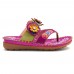 SOCOFY Genuine Leather Flowers  Clip Toe Casual Sandals SOCOFY Genuine Leather Flowers  Clip Toe Casual Sandals