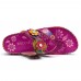 SOCOFY Genuine Leather Flowers  Clip Toe Casual Sandals SOCOFY Genuine Leather Flowers  Clip Toe Casual Sandals