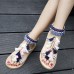 Embroidery Bohemian Women Shoe Summer Casual Beach Tassel Flat Sandals Embroidery Bohemian Women Shoe Summer Casual Beach Tassel Flat Sandals
