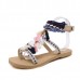 Embroidery Bohemian Women Shoe Summer Casual Beach Tassel Flat Sandals Embroidery Bohemian Women Shoe Summer Casual Beach Tassel Flat Sandals