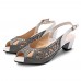 Rhinestone Fish Mouth Casual Square Heel Sandals Rhinestone Fish Mouth Casual Square Heel Sandals
