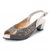 Rhinestone Fish Mouth Casual Square Heel Sandals Rhinestone Fish Mouth Casual Square Heel Sandals