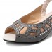 Rhinestone Fish Mouth Casual Square Heel Sandals Rhinestone Fish Mouth Casual Square Heel Sandals