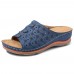 LOSTISY Hollow Out Pattern Lightweight Soft Casual Wedge Sandals LOSTISY Hollow Out Pattern Lightweight Soft Casual Wedge Sandals
