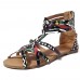 Graffiti Mixed Color Buckle Strap Zip Flat Beach Sandals Graffiti Mixed Color Buckle Strap Zip Flat Beach Sandals
